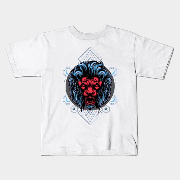 What's Your Spirit Animal? Majestic Blue Light Lion Kids T-Shirt by Naumovski